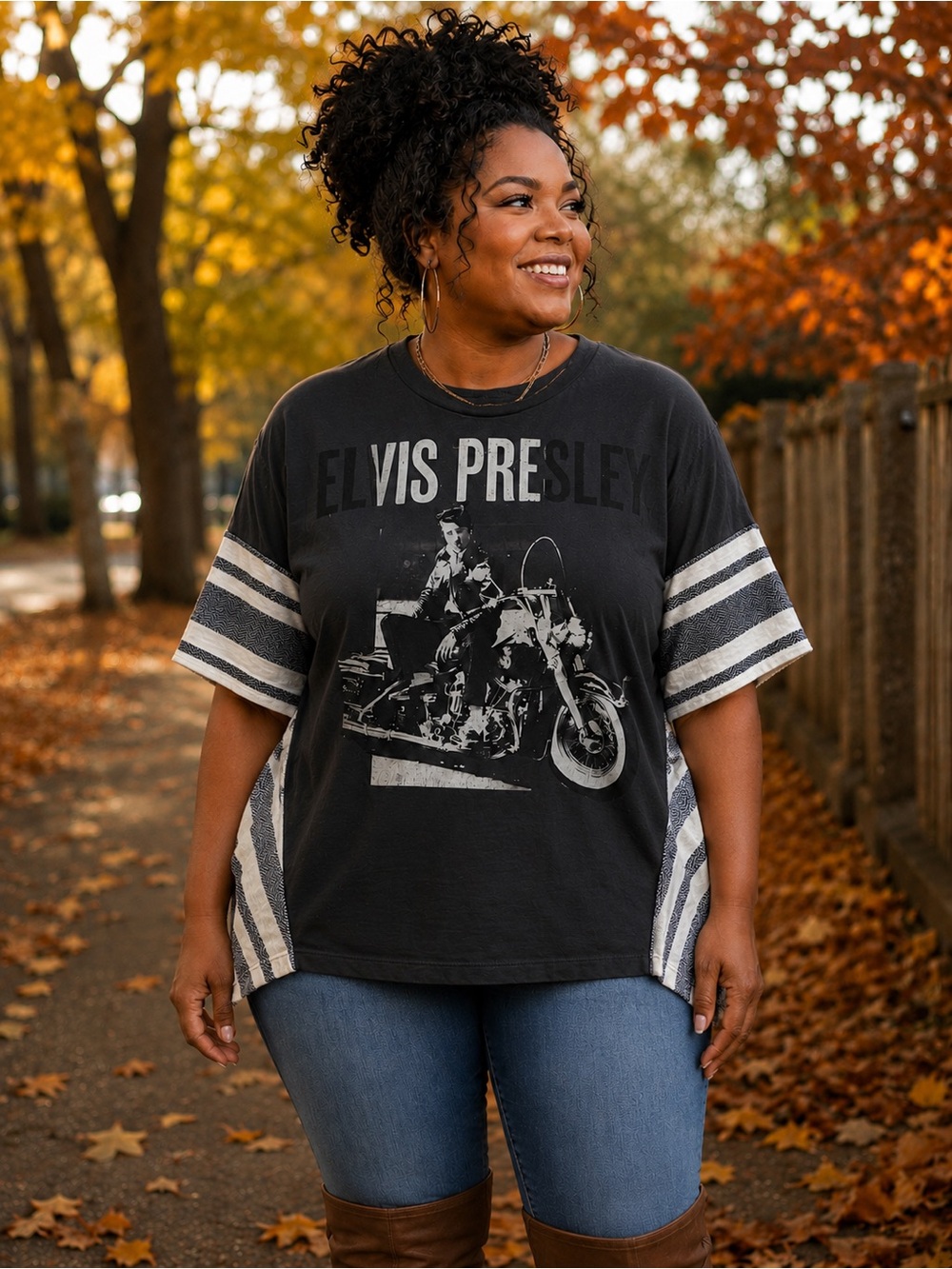 Upcycled Elvis Presley short - Free Size